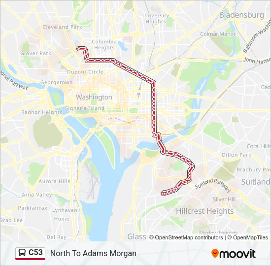 C53 Bus Line Map