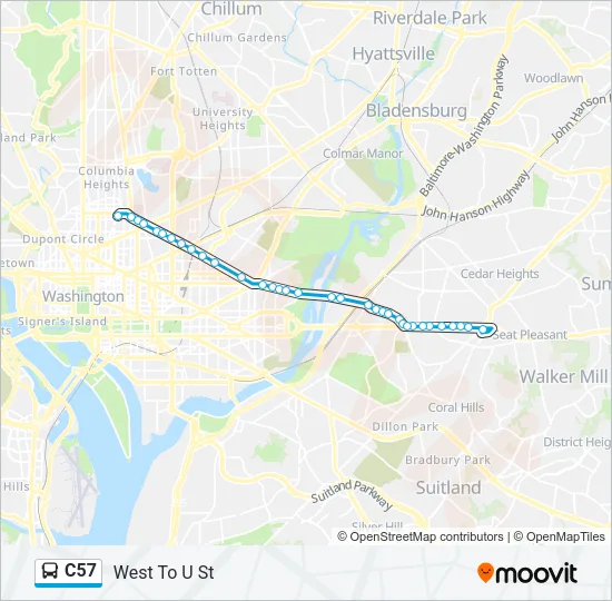 C57 Bus Line Map
