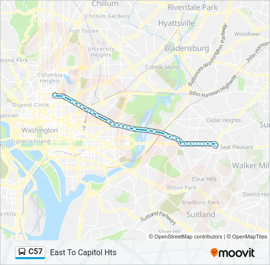 C57 Bus Line Map