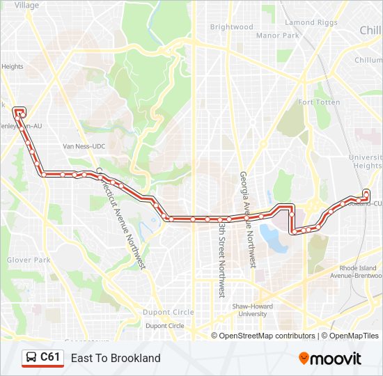 C61 Bus Line Map