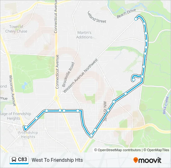 C83 Bus Line Map