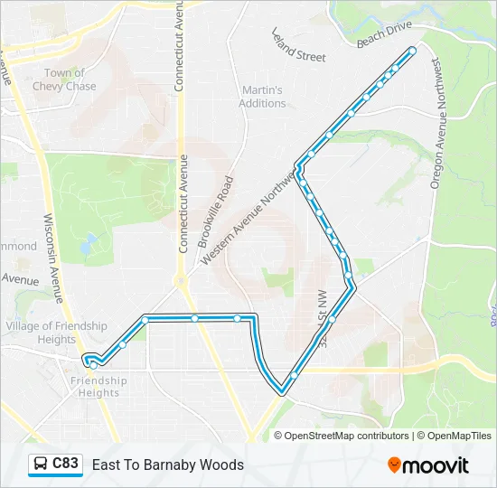 C83 Bus Line Map