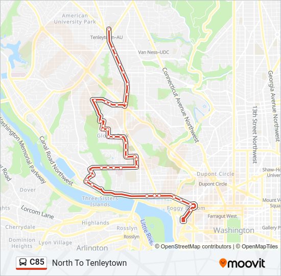 C85 Bus Line Map