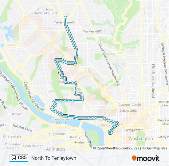 C85 Bus Line Map