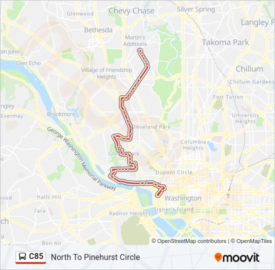 C85 Bus Line Map