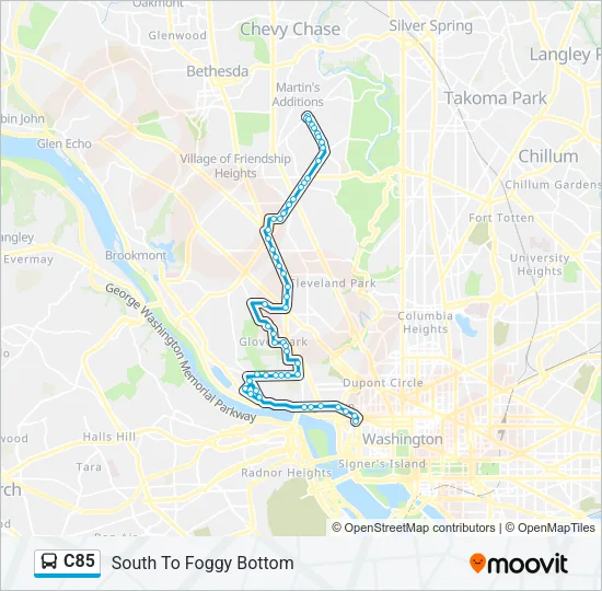C85 Bus Line Map