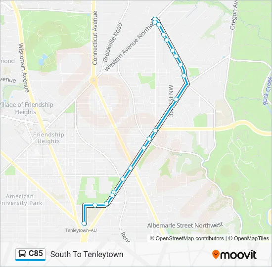 C85 Bus Line Map