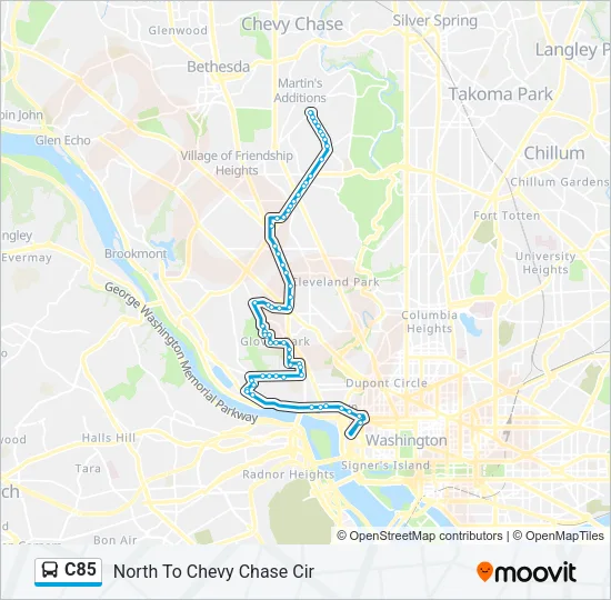 C85 Bus Line Map