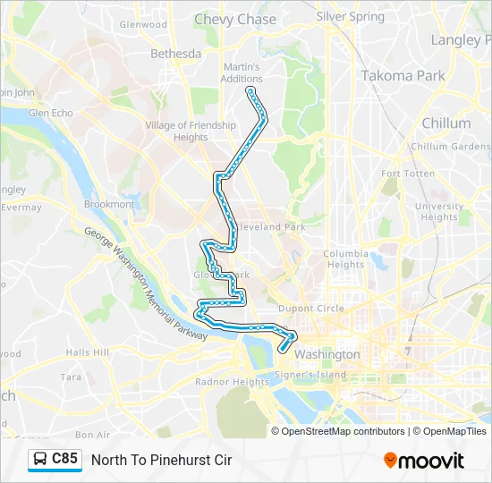 C85 Bus Line Map