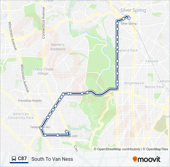 C87 Bus Line Map