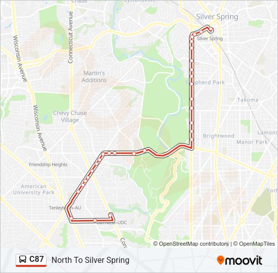 C87 Bus Line Map