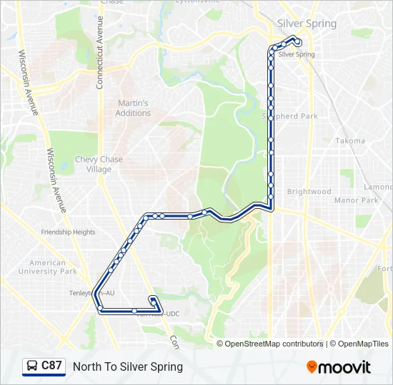 C87 Bus Line Map