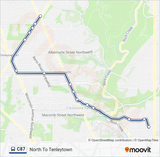 C87 Bus Line Map