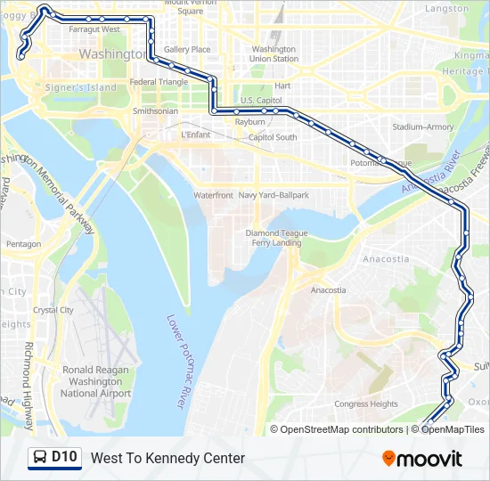 D10 Bus Line Map