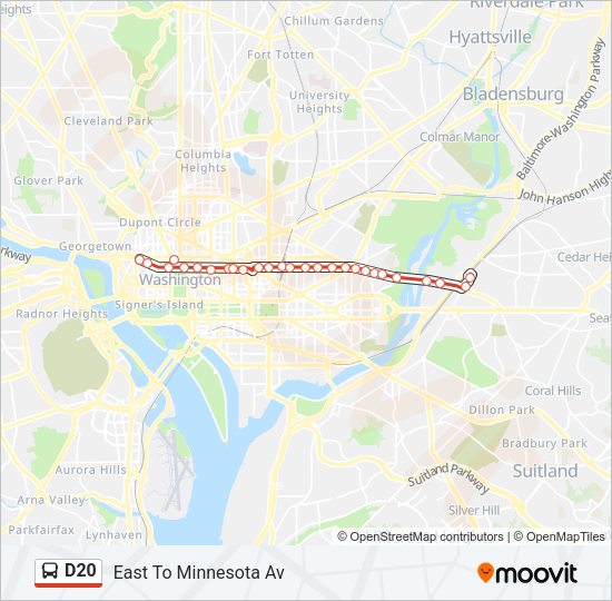 D20 Bus Line Map