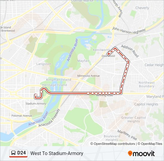 D24 Bus Line Map