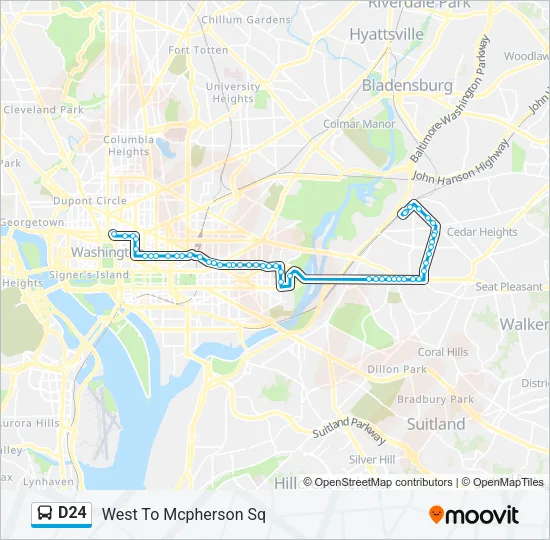 D24 Bus Line Map