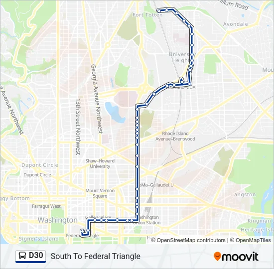 D30 Bus Line Map