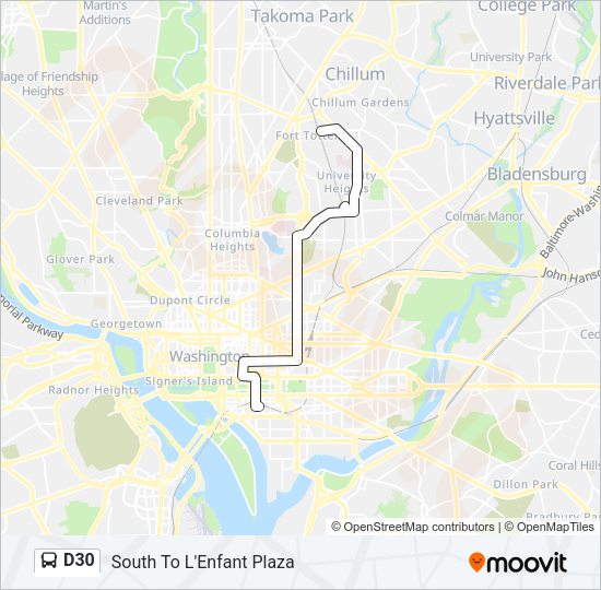 D30 Bus Line Map