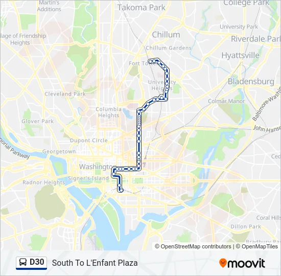 D30 Bus Line Map