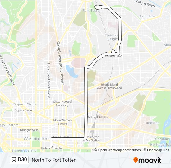 D30 Bus Line Map