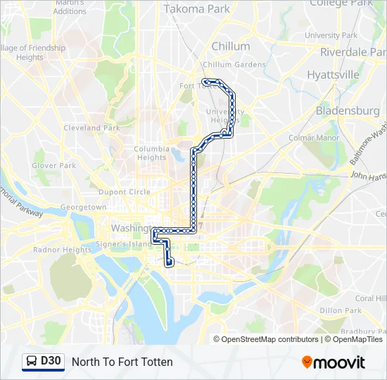 D30 Bus Line Map
