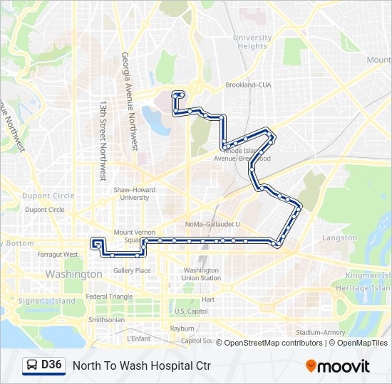 D36 Bus Line Map