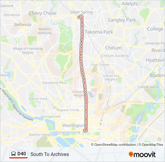 D40 Bus Line Map