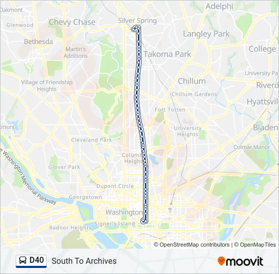 D40 Bus Line Map