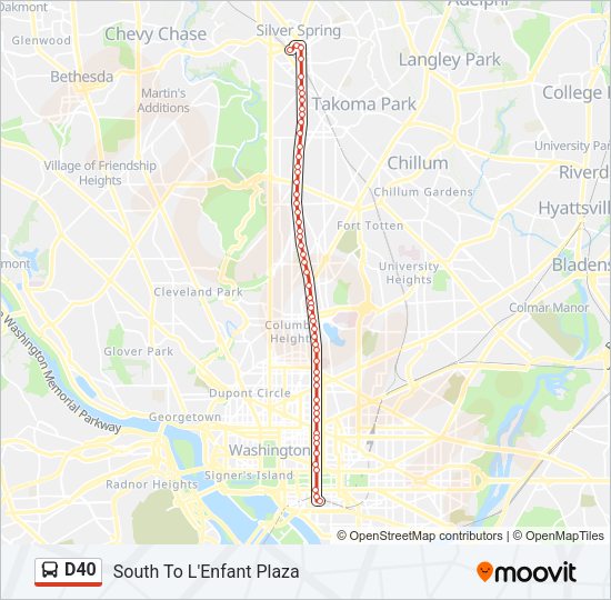 D40 Bus Line Map