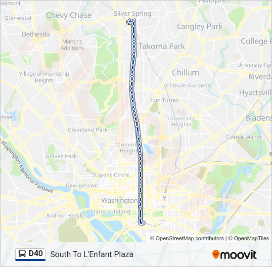 D40 Bus Line Map