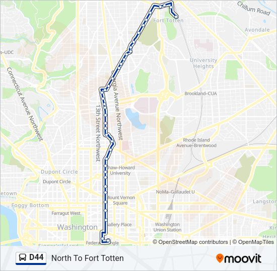 D44 Bus Line Map