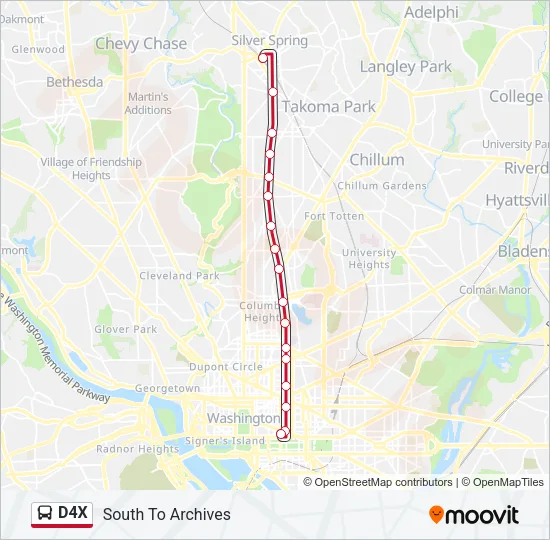 D4X Bus Line Map
