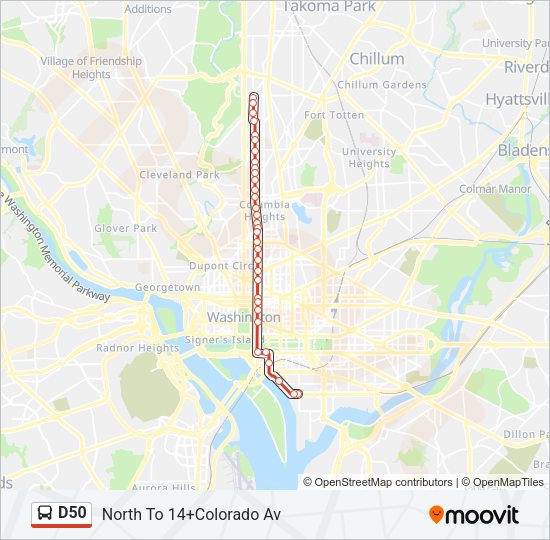 D50 Bus Line Map