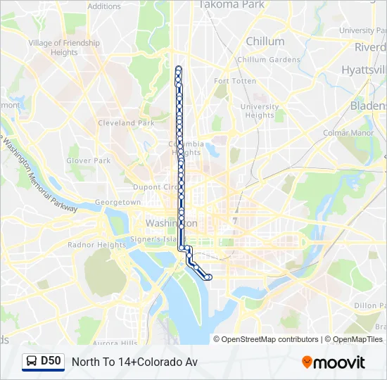 D50 Bus Line Map