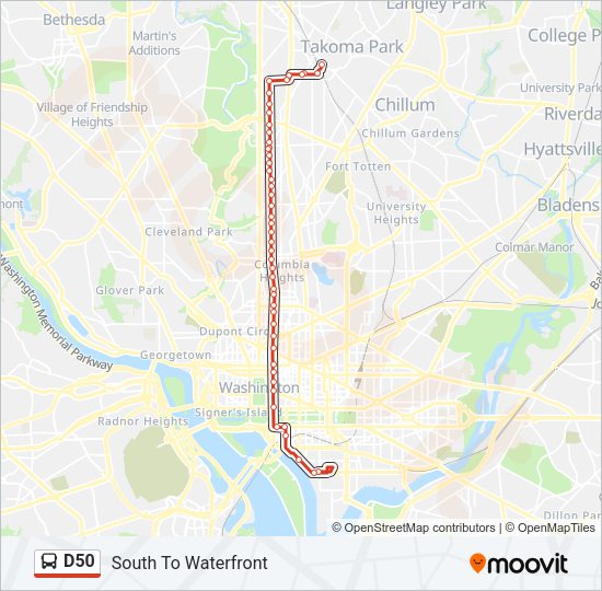 D50 Bus Line Map