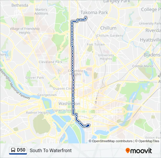 D50 Bus Line Map