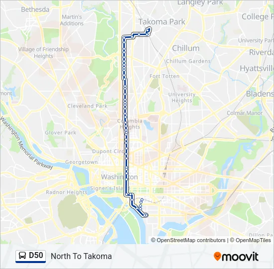 D50 Bus Line Map