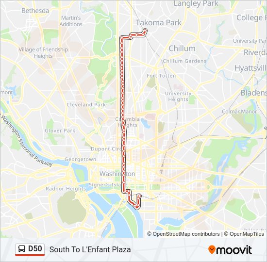 D50 Bus Line Map