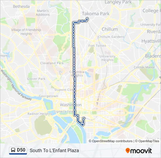 D50 Bus Line Map
