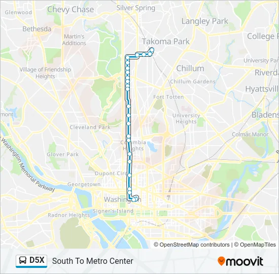D5X Bus Line Map