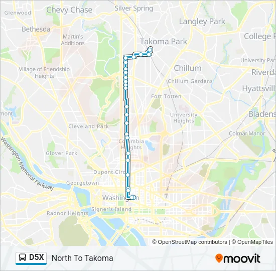 D5X Bus Line Map