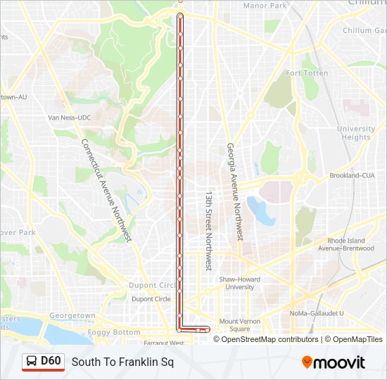 D60 Bus Line Map