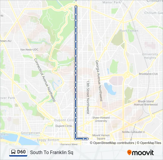 D60 Bus Line Map