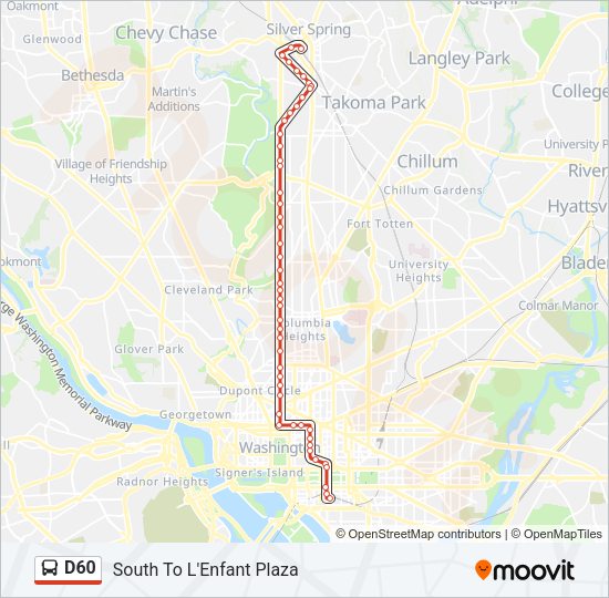 D60 Bus Line Map