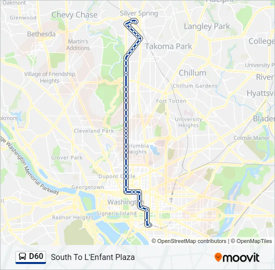 D60 Bus Line Map