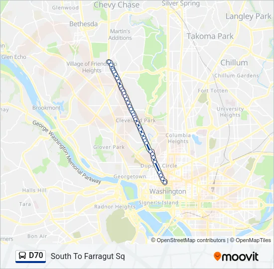 D70 Bus Line Map
