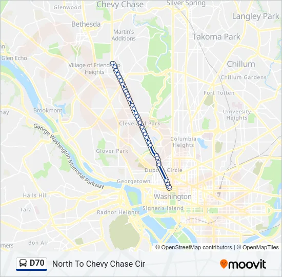 D70 Bus Line Map
