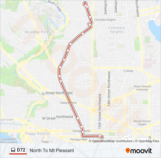 D72 Bus Line Map