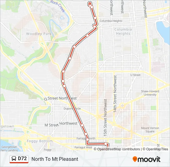 D72 Bus Line Map